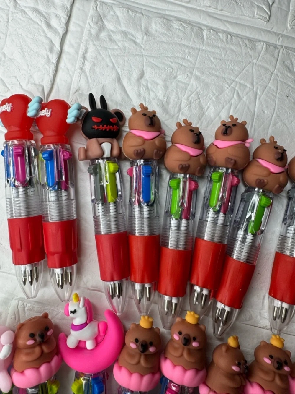 New 47pc Kids Novelty Multi-Color Click Ballpoint Pens, Party Favors